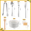 Accesorios para tabla de embutidos con cuchillos y utensilios