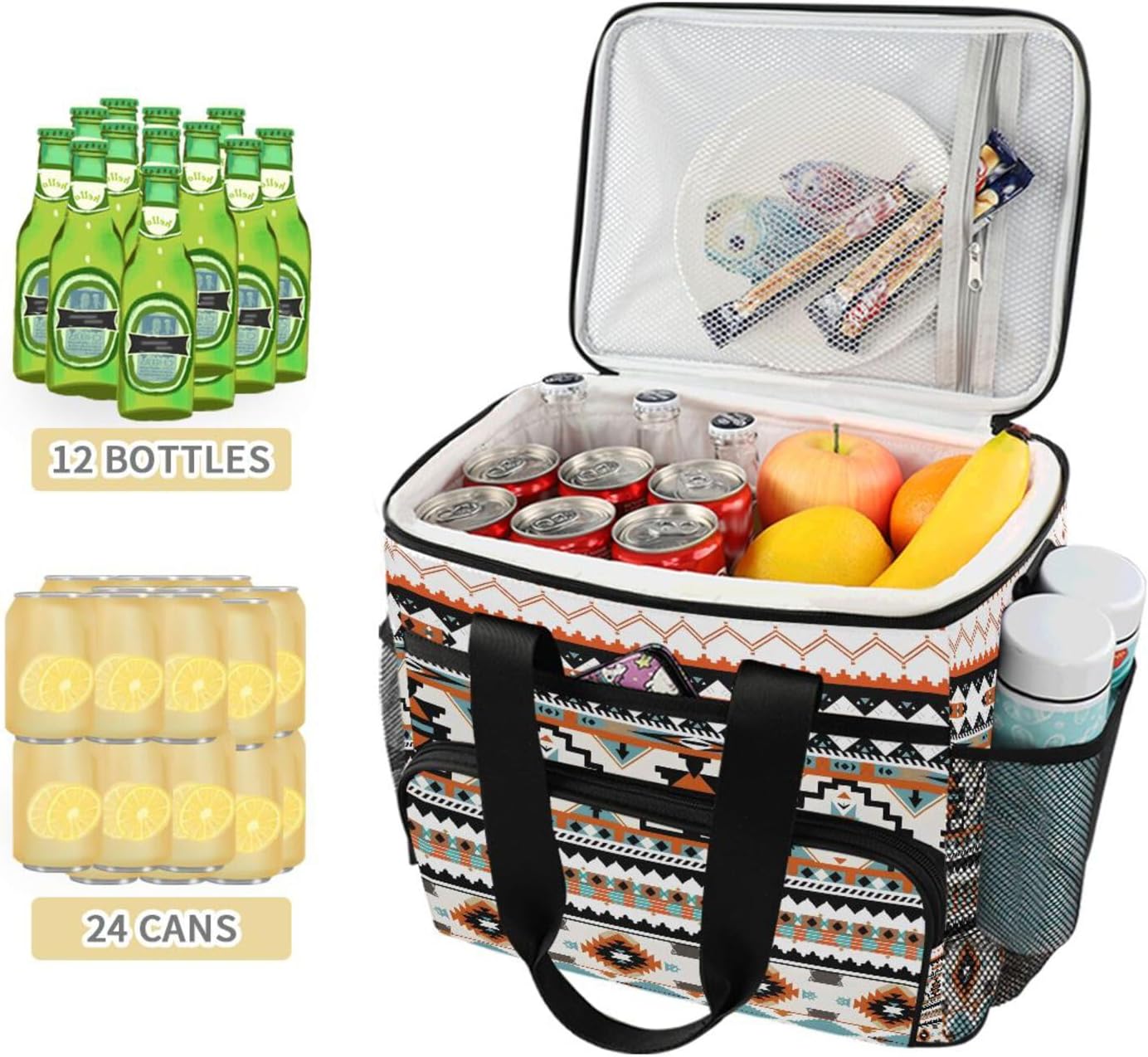Bolsa termoaislante para picnic y playa portátil reutiliz.