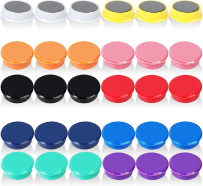 30 Imanes Nevera 10 Colores Fuertes Decorativos Redondos