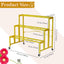 Soporte flores 3 niveles metal 12 cubos plástico negro