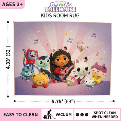 Alfombra antiderrap para niños 69x52pulg Gabby's