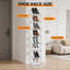 Zapatero vertical 8 niveles transparente estrecho