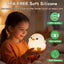 Luz nocturna de pato silicona blanda para niños con temporizador