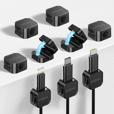 9 Clips magnéticos para cables adhesivo mejorado