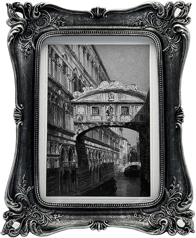 Marco fotos vintage 5x7 con/ sin paspartú para mesa y pared