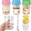 4 Pzas Tarros Mason 16oz Vidrio con Tapas y Cucharas Plegables