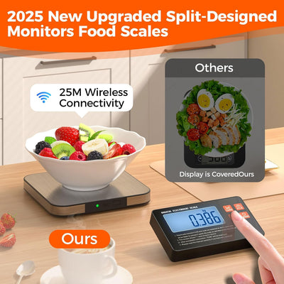 Báscula cocina digital LCD inalámbrica 33lb 0.1oz