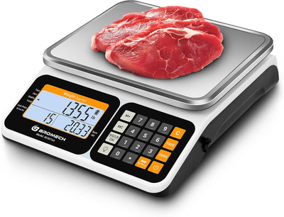 Báscula alimentos 30kg acero inox LCD retroiluminada