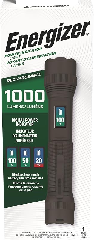Linterna LED recargable X1000 IPX4 luz exterior emergencias