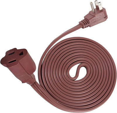 Cable extensión 6ft 3 clavijas 13a enchufe plano marrón