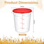 4 Recipientes 4qt Almacenamiento Pan Harina Rojo