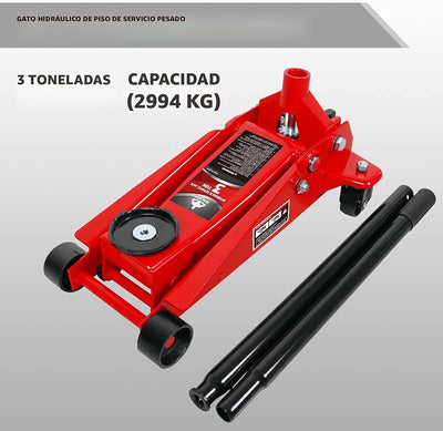 Jack Hidráulico Acero Capacidad 3 Toneladas Auto Trabajo
