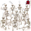 Esqueleto plástico Halloween 16pulg 10 articulaciones colgante