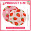 12 Faroles Colgantes Fresas Rojas y Rosadas 10pulg