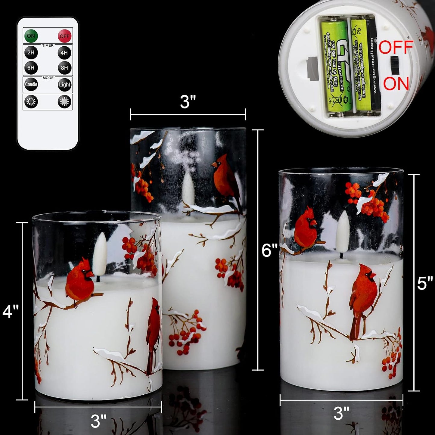 Velas LED sin llama con control remoto y temporizador