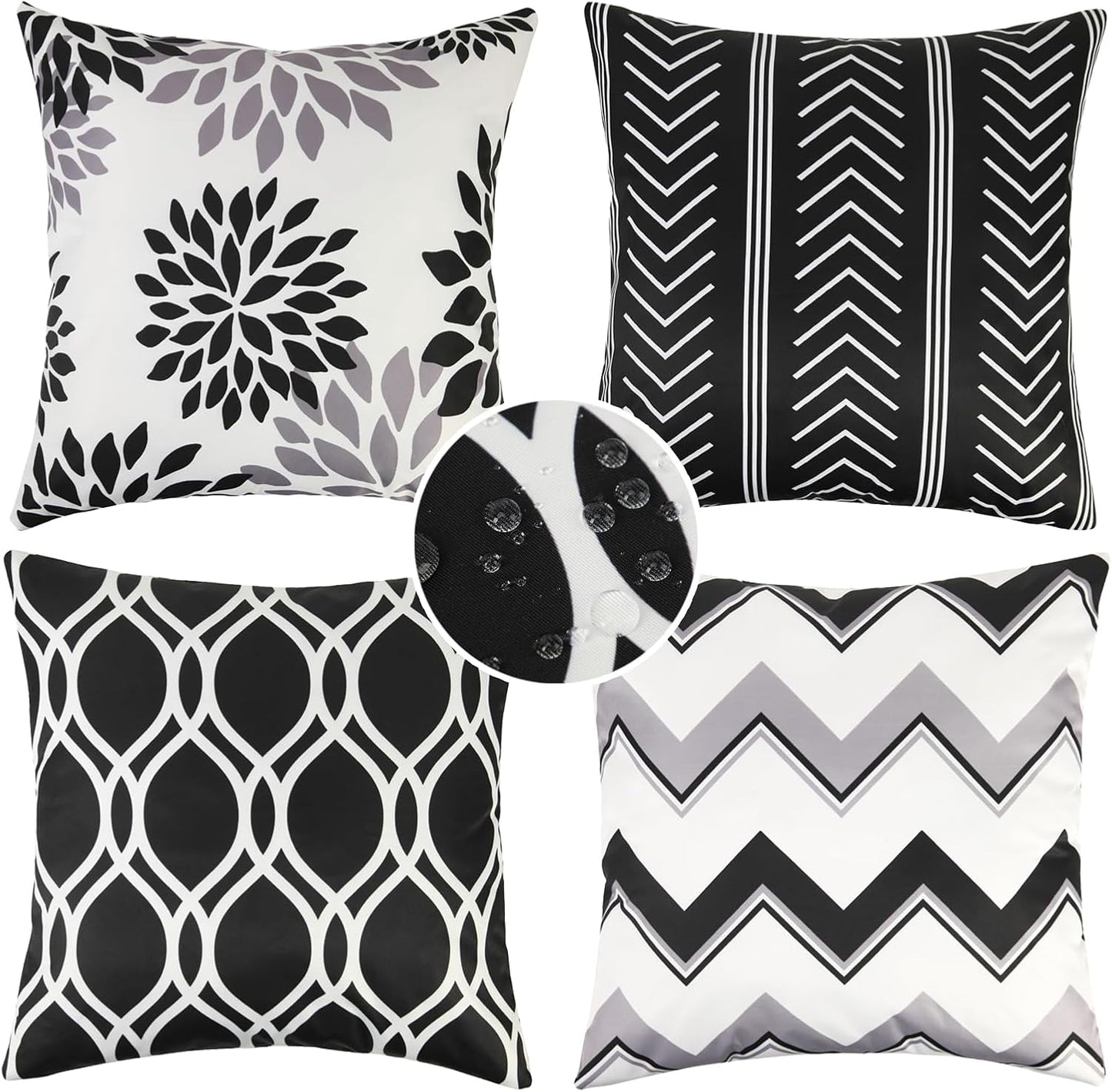 4 Pzas Fundas Almohada Impermeables 18x18" Dalia Blanco