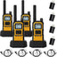 Walkie Talkies IP67 impermeables con auricular pack 4