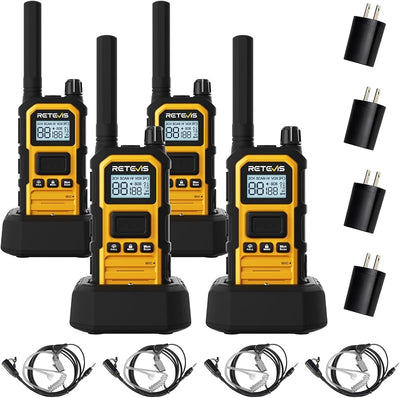 Walkie Talkies IP67 impermeables con auricular pack 4