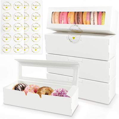 20 Cajas Macarrones Blancos Ventana 7¼x2pulg para Hogar