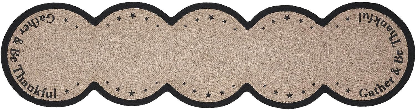 Estencil Camino Mesa 12x48" Algodón Trenzado Otoño