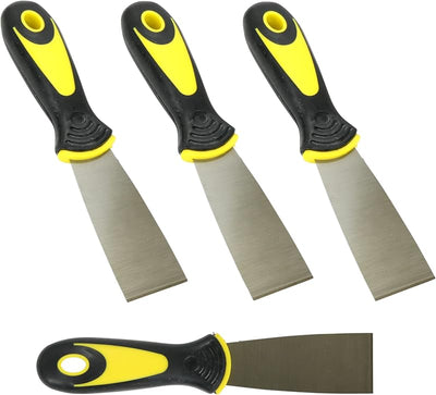 4 Cuchillos Raspadores Masilla Hoja Flex 1.5pulg