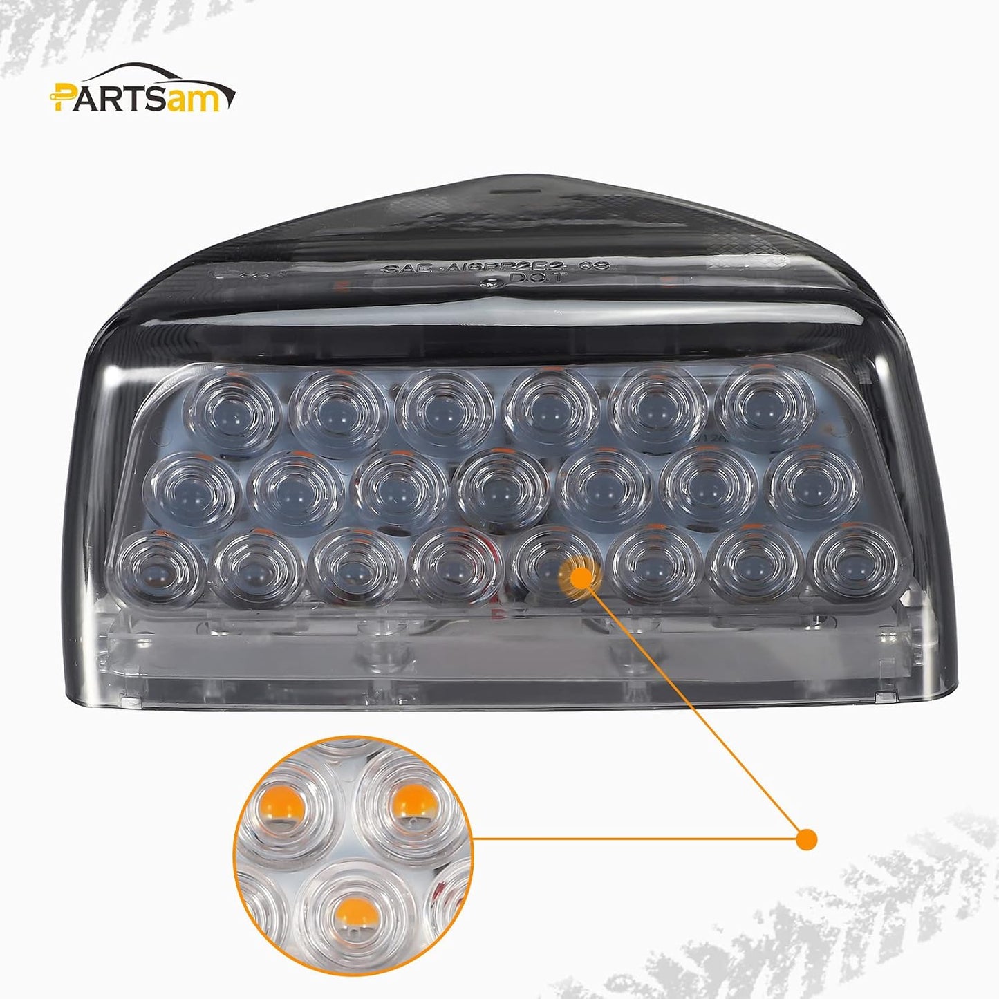 2 Luces Señal Giro Ámbar 31LED con Cables Repuesto Peterbilt