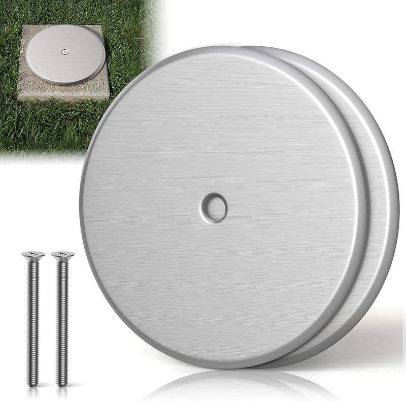 Placa cubierta limpieza 7pulg acero inox redonda drenaje