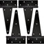 Bisagras puerta hierro forjado negro 10" set 4