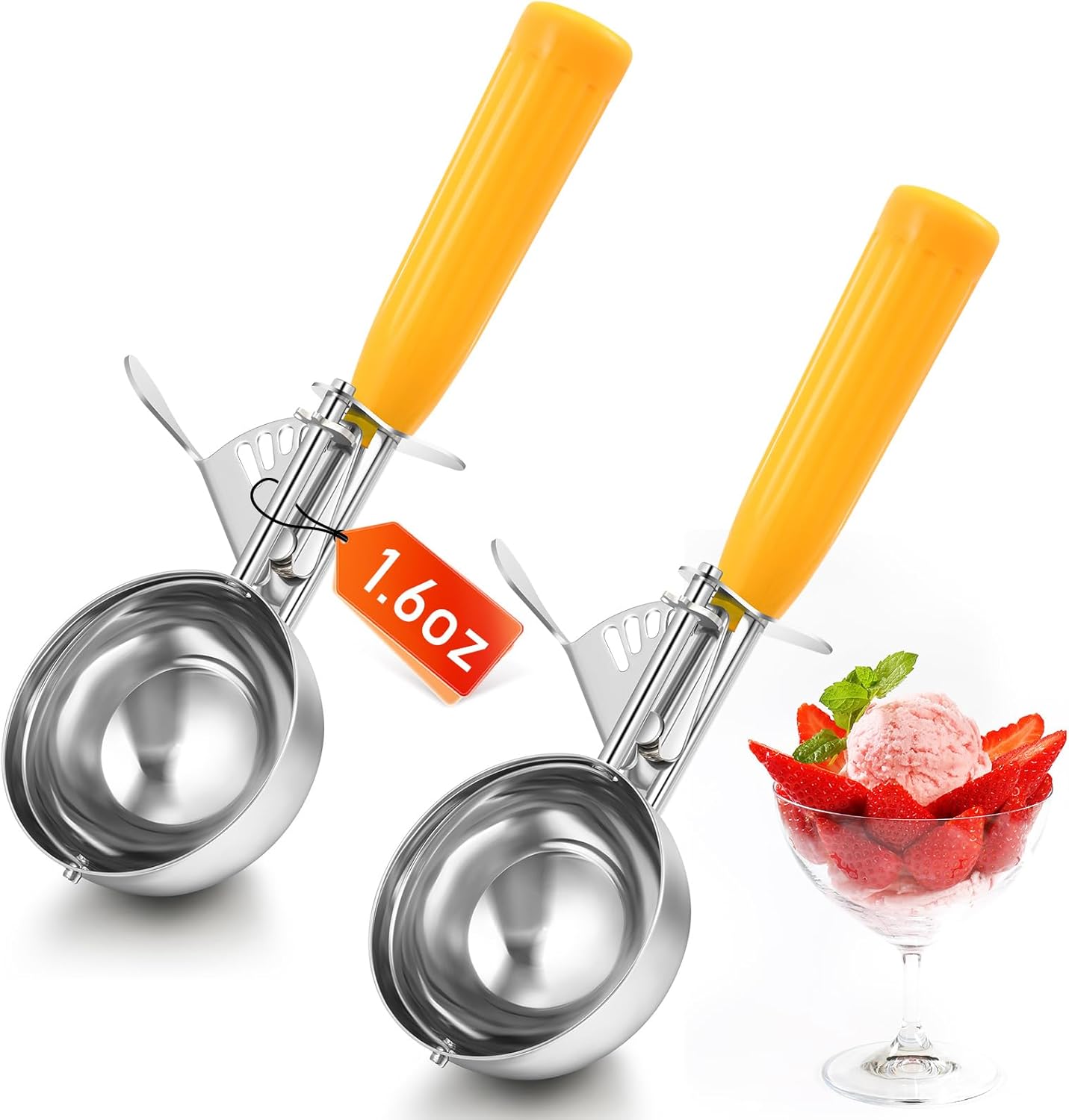 2 Pzas Cucharas para Galletas y Helado Acero Inox