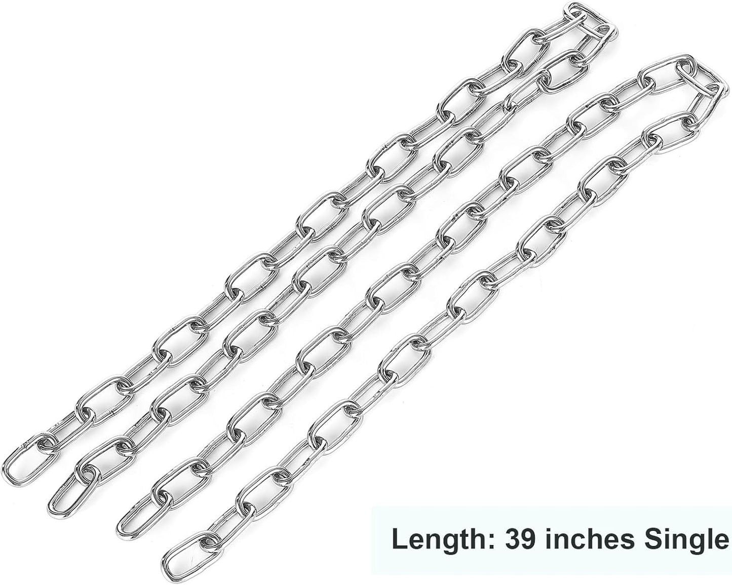 Kit 2 Cadenas Extensión 450lb 39pulg 4 Mosquetones Presión
