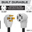 Cable extensión secadora 15ft 14-30P a 14-30R 30A negro