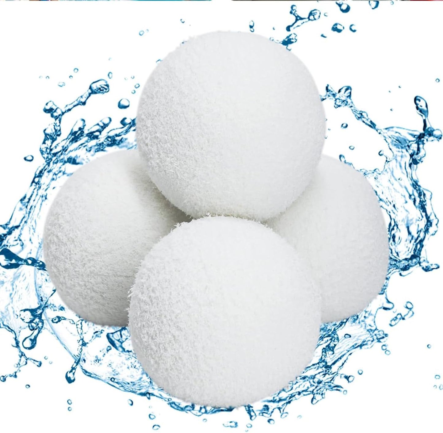 4 Pzas Bolas Escoria Reutilizables para Jacuzzi