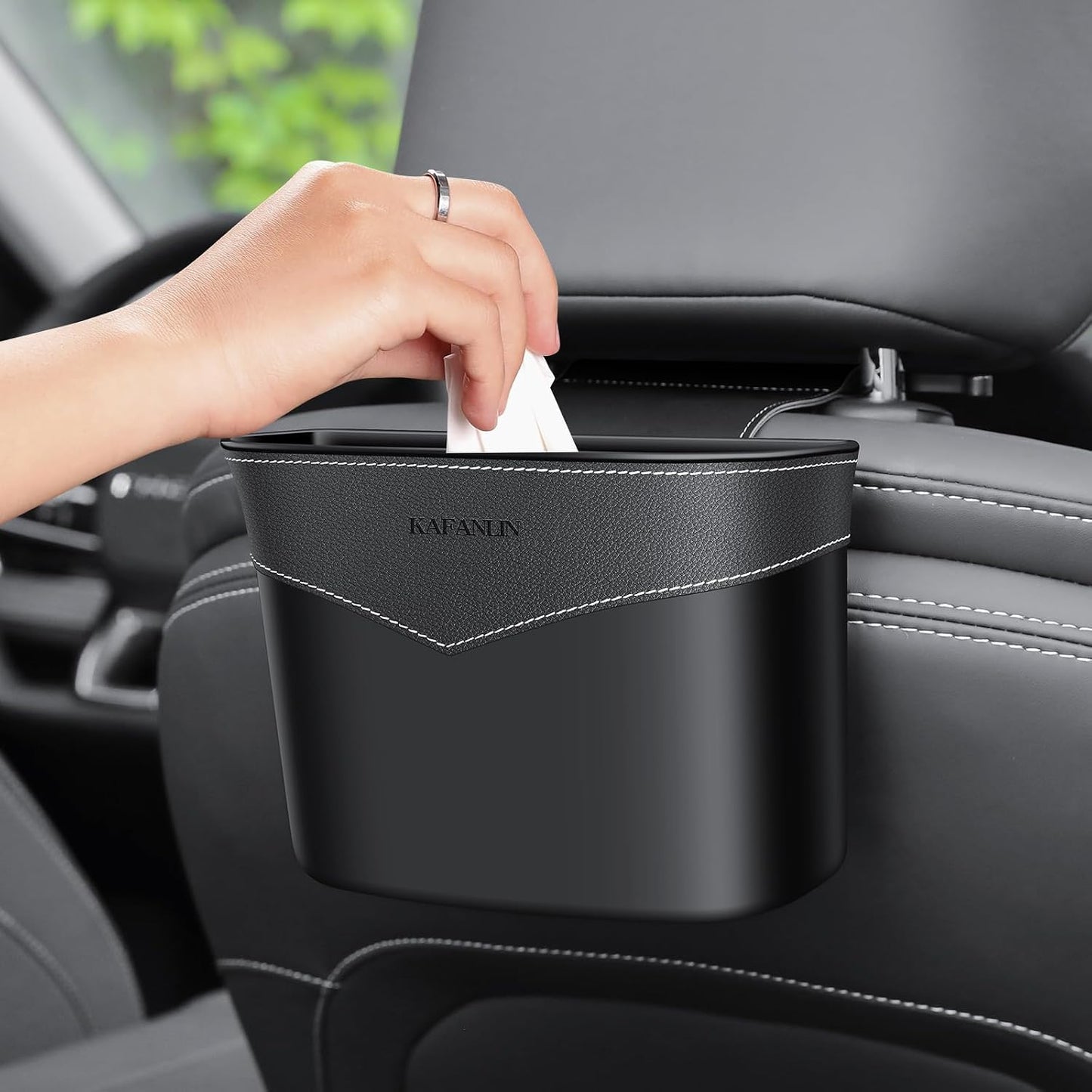 Cubo basura mini para auto y hogar con bolsa plástico