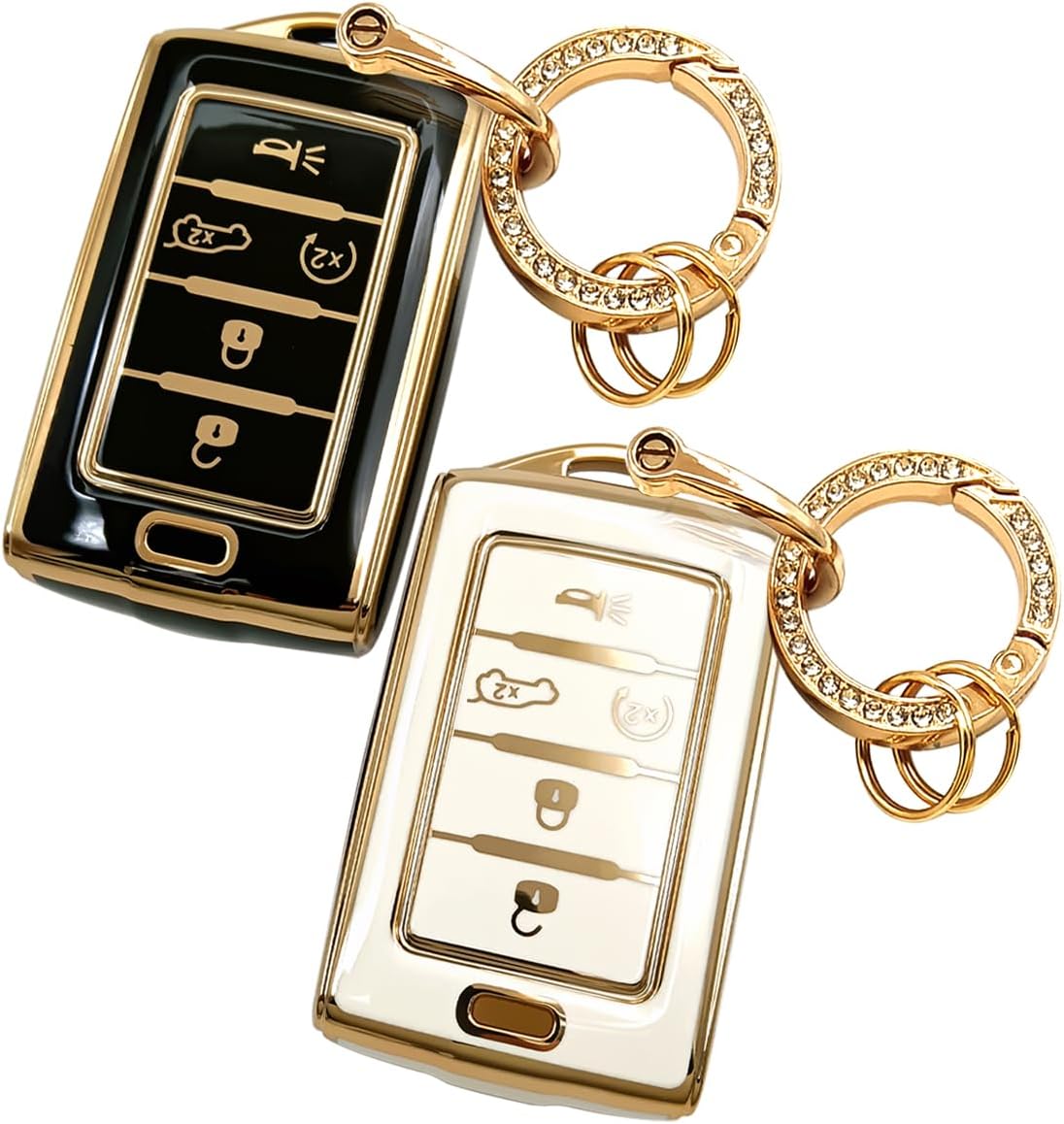 2 Fundas Llavero Jeep para Llave Inteligente Blanco