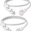 Cable extensión plano giratorio 360° 3 salidas 16 awg