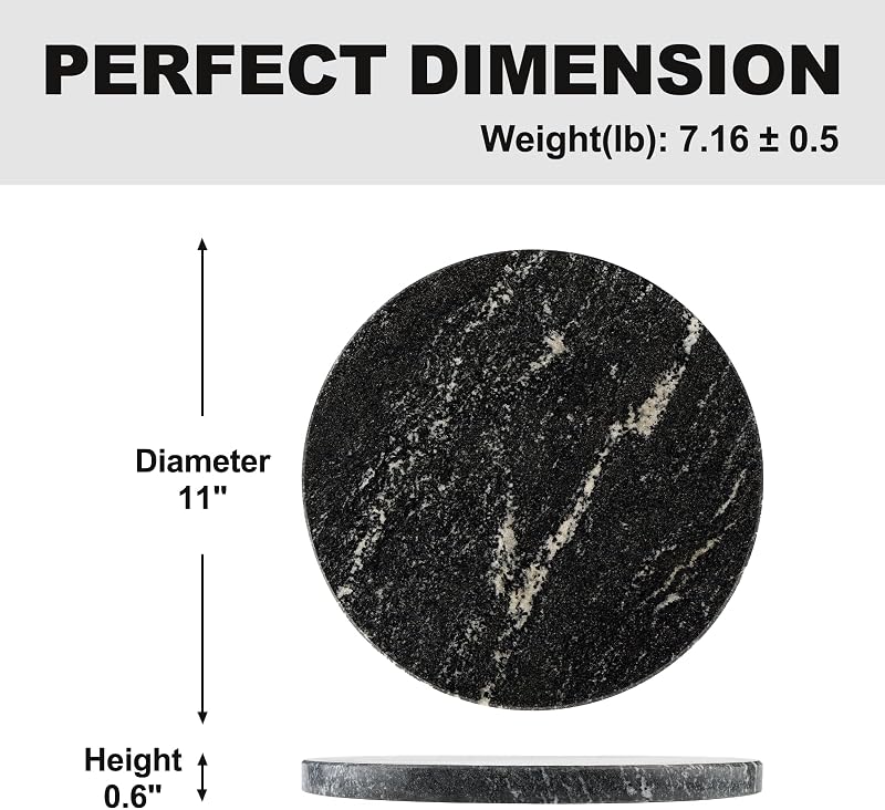 Tabla cortar mármol natural 11pulg para cocina y pastelería