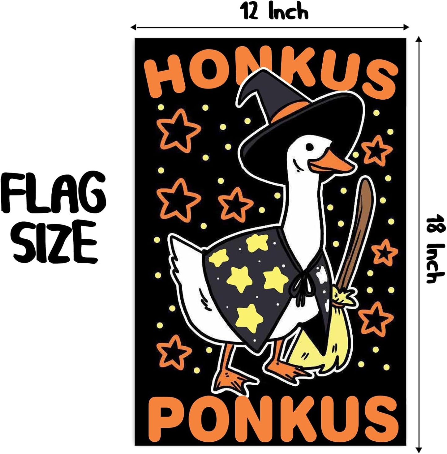 Banderas Halloween Honkus Ponkus 12x18pulg doble cara