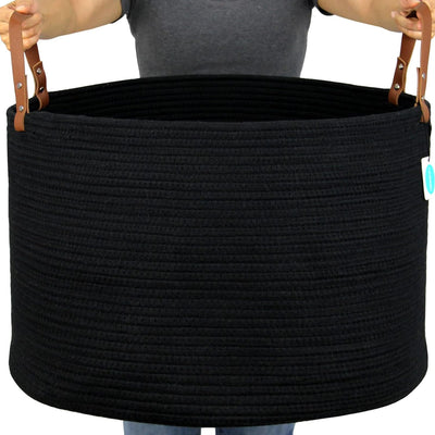 Cesta algodón XXXL para almacenar mantas y toallas 20x20x13pulg