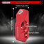 Casco motociclista bloqueo antirrobo universal rojo