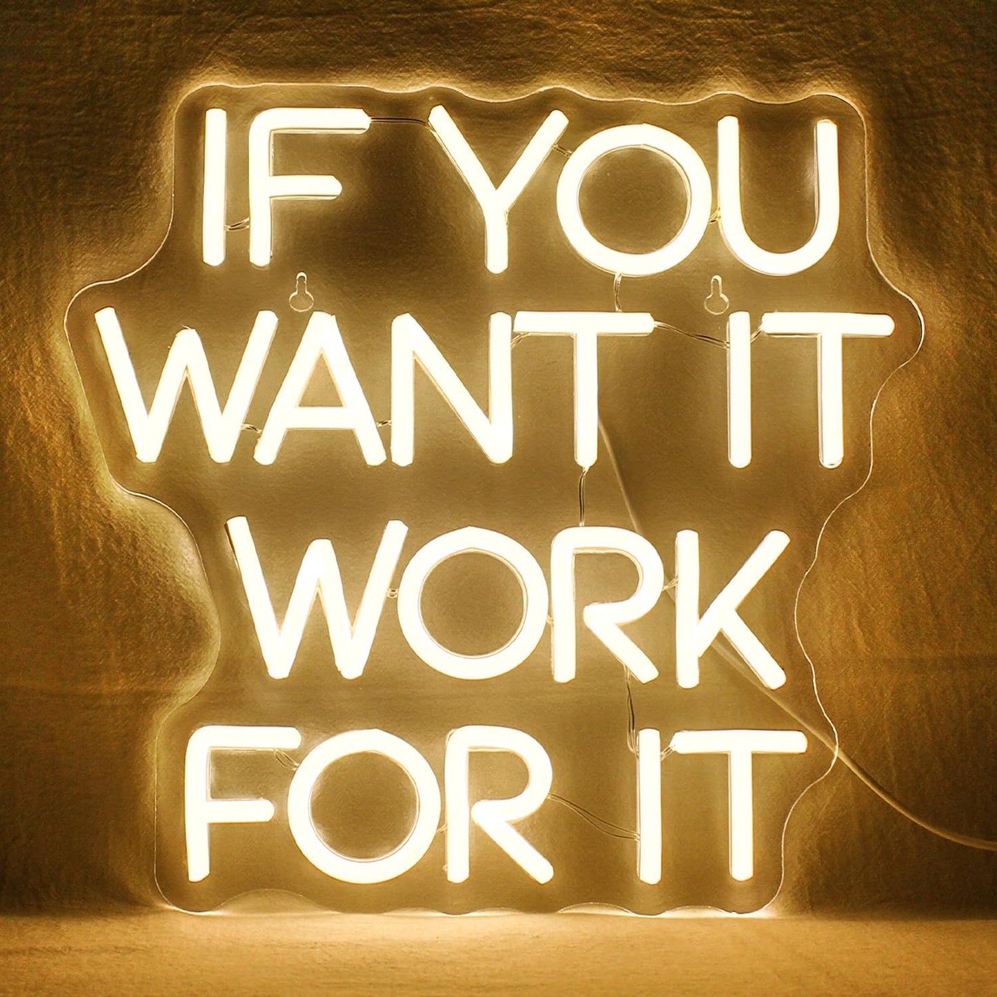 Letrero Neón Led If You Want It Work For It Conectividad USB