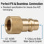 Acoplador recarga AC 1/2 pulg hembra a R-134a macho dorado