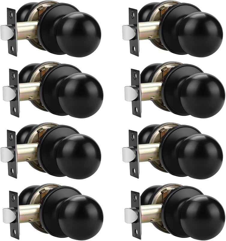 Pomos puerta armario manijas negras sin llave paso set 8