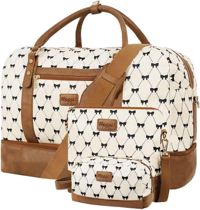 3 Bolsas Fin de Semana para Mujer Arco Crema Grande