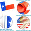 Banderas Texas con poste madera 12 Pzas