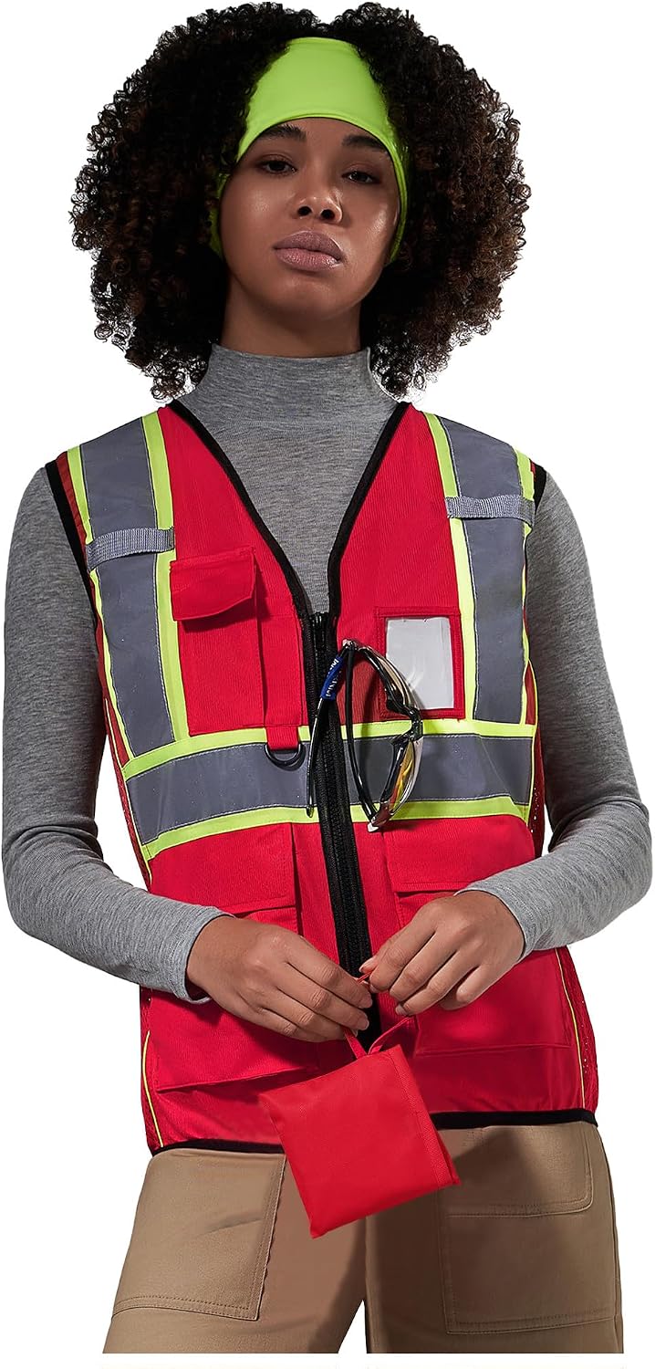 Chaleco seguridad reflejante alta visibilidad 11 colores mujer