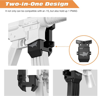 Soporte pared rifle AR15 cargador material PA