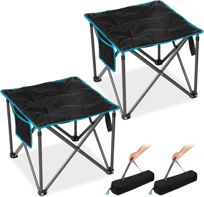 Taburete campamento 2 reposapiés plegables 18.1" 440lb