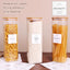 3 Pzas Tarros Cuadrados Vidrio 80oz Tapas Madera Etiquetas 132