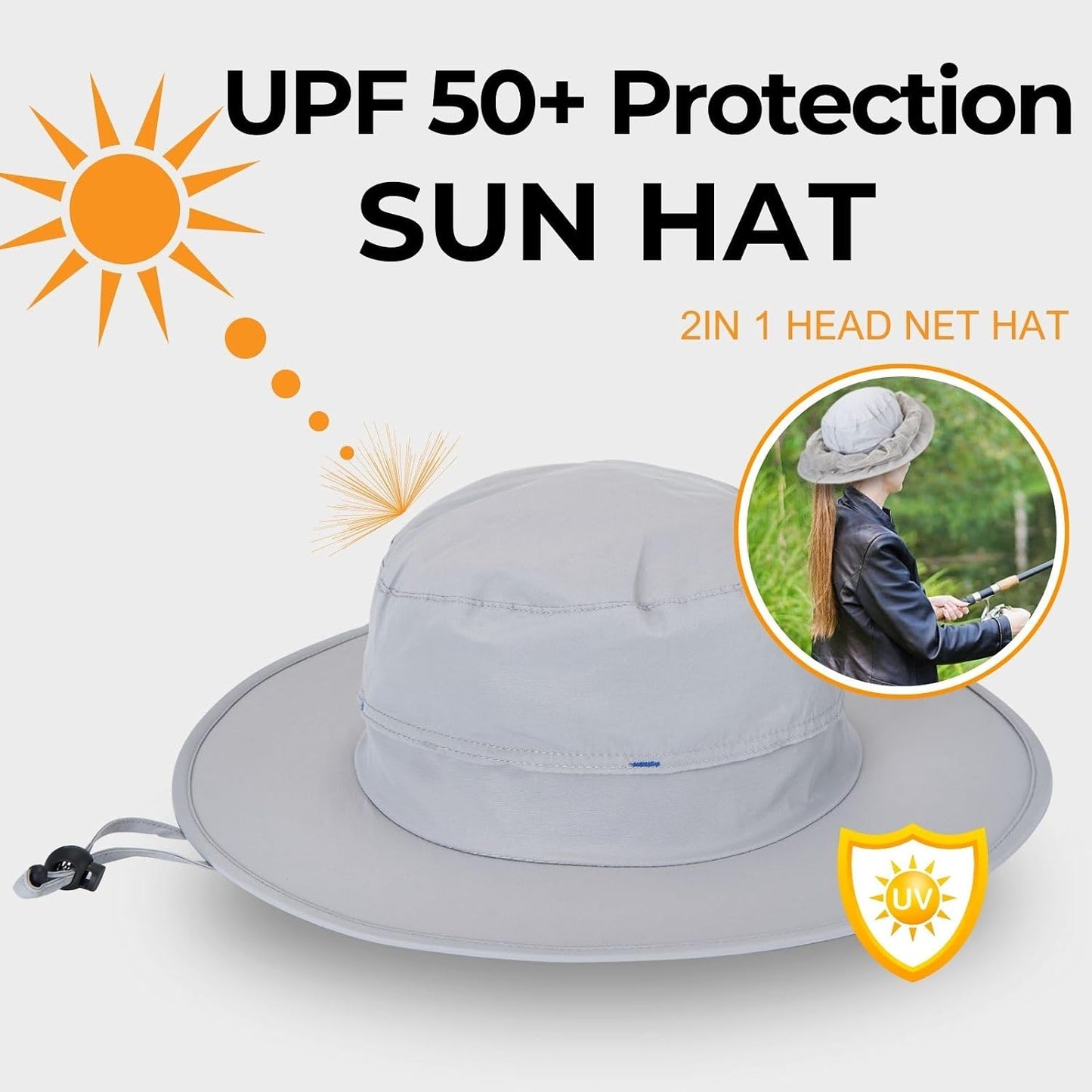 Sombrero red mosquitero UPF 50 para hombres y mujeres
