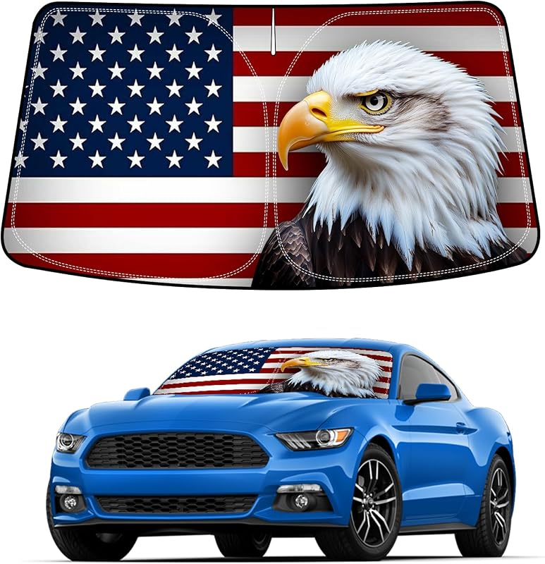 Parasol parabrisas Ford Mustang 2015-25 diseño águila